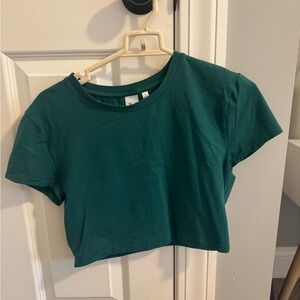 Green Women's Crop Top